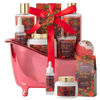 Picture of Valentines Day Gifts for Her Mother's Day Bath Spa Gift Set Red Rose & Tulip Spa Basket Kits for Women, Contains Essential Oil, Bubble Bath, Body Lotion, Bath Salt, self care baskets for women gift