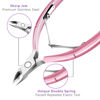 Picture of Cuticle Trimmer with Cuticle Pusher and Scissors, Cuticle Remover Professional Durable Pedicure Manicure Tools, Stainless Steel Cuticle Nipper Cutter Clipper (Pink Scissor)