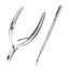 Picture of Cuticle Trimmer with Cuticle Pusher and Scissors, Cuticle Remover Professional Durable Pedicure Manicure Tools, Stainless Steel Cuticle Nipper Cutter Clipper (Silver Pusher)