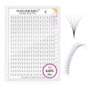 Picture of NAGARAKU Premade Fans Eyelash Extensions 320 Fans 5D Volume 0.07mm C curl 9-14mm Mix Tray Sharp Narrow Stem Clusters Thin Pointy Base Russian Pre Fanned Fluffy Matte Black