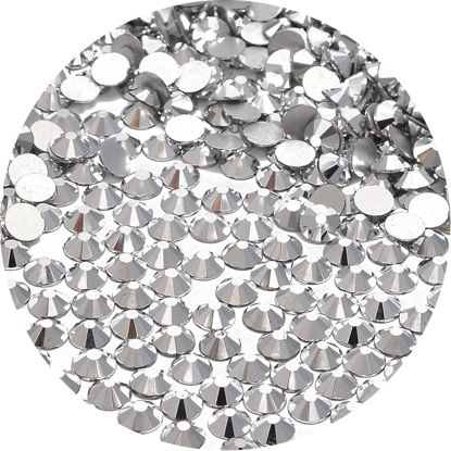 Picture of NCB 1500pcs Flatback Round Glass Nail Art Rhinestones Crystal for DIY Making Accessories Shoes, Clothes, Face Art, Bags, Manicure (Labrador, SS20 1500pcs)
