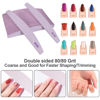 Picture of 80/80 Grit Nail Files (25 Pack), Emery Boards for Acrylic Nails and Gel Nails, Coarse Nail File Double Sided 80 Grits Emory Professional Nail Filers Reusable Washable Manicure Curved Gray Bulk