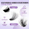 Picture of Lash Clusters With Bottom Lashes 100/200D 3D Curl 12-18mm Multi-types Individual Clusters Eyelash Extensions, Spike, Wispy Lash clusters(100/200D-3D)