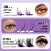 Picture of Lash Clusters With Bottom Lashes 100/200D 3D Curl 12-18mm Multi-types Individual Clusters Eyelash Extensions, Spike, Wispy Lash clusters(100/200D-3D)