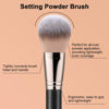 Picture of TEOYALL Setting Powder Brush, Ultra Plush Fluffy Synthetic Bristles Powder Makeup Buffing Brush for All-Over Powder Application with Powder Bronzer Foundation