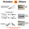 Picture of HiJeaton Hair Clips for Hair Bows, 150Pcs Alligator Metal Clip (4.5cm/1.77"), Gator Hairdresser Clips for Bow Making, Large Plain DIY Clips Supplies for Crafts