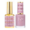Picture of DND DC Gel Polish Set, Beige Nude Collection, UV/LED Gel Polish and Air Dry Nail Lacquer, Matching Chip-Free Polish Duo, 107 Light Apricot, 0.5 Fl Oz