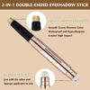 Picture of Gold Eyeshadow Stick Metallic And Matte Shimmer Cream Eye Shadow Pencil Crayon Smooth Cream Shimmer Shadow Pen Long Lasting Waterproof Highlighter Makeup Hypoallergenic Eye Liner
