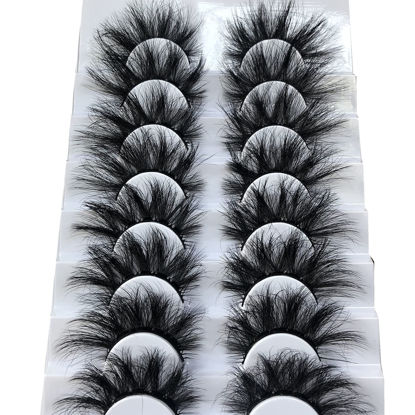 Picture of GMAGICTOBO False Eyelashes Fluffy Wispy Eyelashes Faux 3D Mink Lashes Thick Volume Long Soft Dramatic Strip Eye Lashes Pack 8 Pairs
