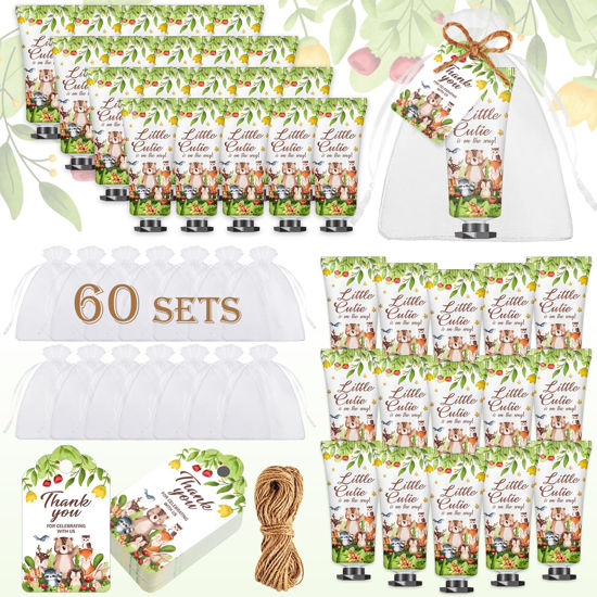 Picture of 60 Sets Baby Shower Hand Cream, Baby Shower Party Favors Gifts for Guests Bridal Shower, Hand Cream Gifts,Travel Size Hand Lotion Bulk for Wedding,Thank You Gifts Christmas Holiday (Animals)