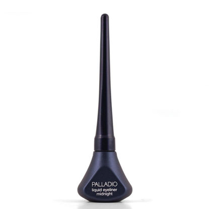 Picture of Palladio Liquid Eyeliner, Highly Pigmented and Waterproof Eyeliner, For Intense Eye Definition, Smear-proof Eyeliner Liquid, Includes Easy Grip Wand and Felt Tip Eyeliner Applicator, Midnight