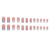 Picture of Medium Press on Nails Square Pink Ombre Fake Nails with Heart Glitter French Designs Rhinestones False Nails Press ons Valentine's Day Glue on Nails Glossy Full Cover Valentines Nails for Women 24 Pcs