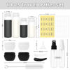 Picture of Ruinovate 17 Pack Travel Bottles for Toiletries, TSA Approved Travel Size Toiletries Bottles, Leak Proof Travel Size Containers, Travel Essentials for Body Wash, Shampoo, Lotion & Conditioner Black