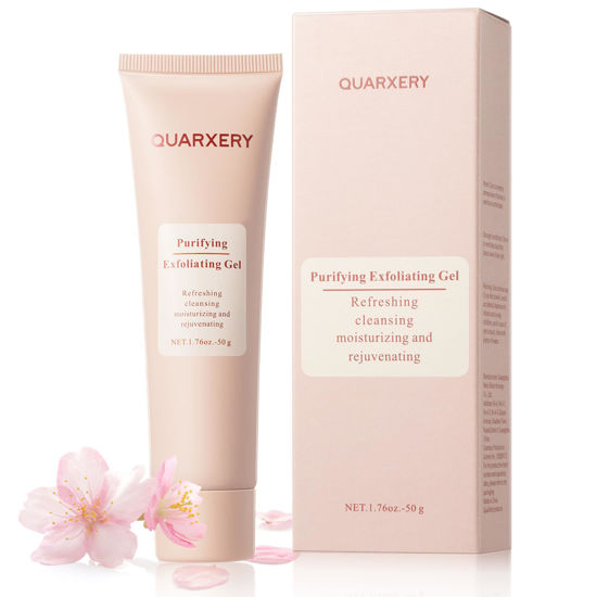 Picture of Quarxery Purifying Exfoliating Gel: Exfoliating Gel for Face Facial Exfoliator Cleanser - Quarxery Exfoliating Gel Wash Face for All Skin Types