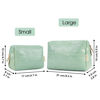 Picture of Narwey Large Vegan Leather Makeup Bag Zipper Pouch Travel Cosmetic Organizer for Women (Large, WX-Green)