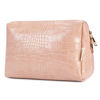 Picture of Narwey Large Vegan Leather Makeup Bag Zipper Pouch Travel Cosmetic Organizer for Women (Large, WX-Pink)