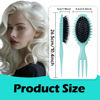 Picture of Curly Hair Brush Boar Bristle Curl Defining Brush for Curl Wave Straight Hair, Unique Trident Handle Design Defineing Brush for Wet Dry Hair Styling Massage Hairbrush Hair Pick Comb Curl Brush Green
