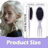 Picture of Curly Hair Brush Boar Bristle Curl Defining Brush for Curl Wave Straight Hair, Unique Trident Handle Design Defineing Brush for Wet Dry Hair Styling Massage Hairbrush Hair Pick Comb Curl Brush Purple