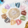 Picture of Sisiaipu 2 Inch Medium Hair Claw Clips 12 Pcs Square Hair Clips for Thin Hair Matte Nonslip Acrylic Banana Jaw Clips Bulk Hair Accessories for women and Girls- Ice Cream
