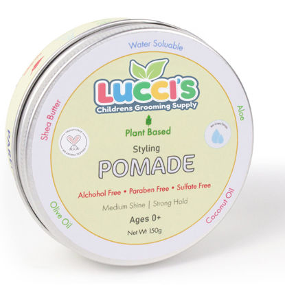 Picture of LUCCI’S CHILDRENS GROOMING SUPPLY Baby Hair Gel - 5oz Plant-Based Styling Hair Pomade for Infants - No Parabens or Sulphates - Medium Shine and Strong Hold Hair Paste for Kids