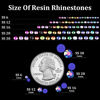 Picture of 2000pcs 6mm Resin Rhinestones Bulk, Dark Blue AB Flatback Round Jelly Rhinestones Bedazzling Non Hotfix Crystal Gems Large Quantity Wholesale for DIY Crafts Clothes Tumblers Face Makeup Manicure
