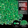 Picture of 8000pcs 3mm Resin Rhinestones Bulk, Dark Green AB Flatback Round Jelly Rhinestones Bedazzling Non Hotfix Crystal Gems Large Quantity Wholesale for DIY Crafts Clothes Tumblers Face Makeup Manicure