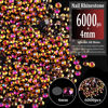 Picture of 6000pcs 4mm Resin Rhinestones Bulk, Gold Rose AB Flatback Round Jelly Rhinestones Non Hotfix Crystal Gems Large Quantity Wholesale for DIY Crafts Clothes Bottles Face Makeup Manicure