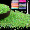 Picture of 6000pcs 4mm Resin Rhinestones Bulk, Fluorescent Green AB Flatback Round Jelly Rhinestones Non Hotfix Crystal Gems Large Quantity Wholesale for DIY Crafts Clothes Face Makeup Manicure