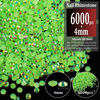 Picture of 6000pcs 4mm Resin Rhinestones Bulk, Fluorescent Green AB Flatback Round Jelly Rhinestones Non Hotfix Crystal Gems Large Quantity Wholesale for DIY Crafts Clothes Face Makeup Manicure