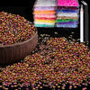 Picture of 8000pcs 3mm Resin Rhinestones Bulk, Gold Rose AB Flatback Round Jelly Rhinestones Non Hotfix Crystal Gems Large Quantity Wholesale for DIY Crafts Clothes Bottles Face Makeup Manicure