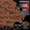 Picture of 15000pcs 2mm Resin Rhinestones Bulk, Gold Rose AB Flatback Round Jelly Rhinestones Non Hotfix Crystal Gems Large Quantity Wholesale for DIY Crafts Clothes Bottles Face Makeup Manicure