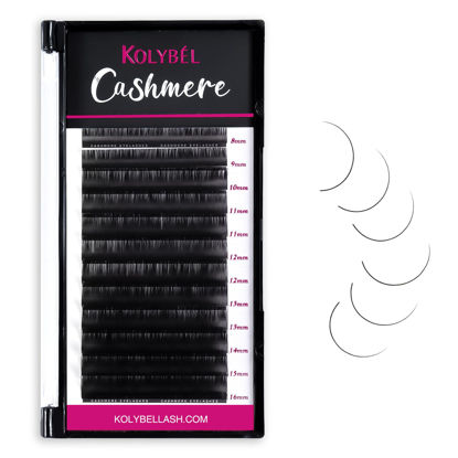 Picture of Cashmere Eyelash Extensions 0.05 CC Curl 15-20mm Mixed Tray Premium Individual Lash Extensions, Silk Volume & Classic Lashes Soft Matte Dark Professional Eyelashes Extension Salon Use(0.05-CC-15-20mm)