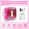Picture of Personalized Initial Letter Clear Preppy Makeup Bag,Mini Nylon Chenille Letter Cosmetic Bag Cute Zipper Pouch Coin Purse for Teen Girls,Portable TSA Approved Travel Essentials Bag Gift for Women,I