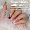 Picture of SXC Cosmetics French Tip Press On Nails - Skin Tone Nude and Color Series, Medium Square X-Pro Tips Starter Kit ST117KIT
