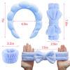 Picture of TLUXX 4-Piece Spa Headband & Wristband Set， Reusable Makeup & Skincare Accessories for Face Washing, Preventing Liquid Overflow - Ideal for Women & Girls