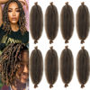 Picture of 18 Inch Pre-Separated Springy Afro Twist Hair 8 Packs Pre-Fluffy Natural Curls are Perfect for Marley Crochet Hair Suitable for Black Women (1B/30, 18 Inch (Pack of 8))