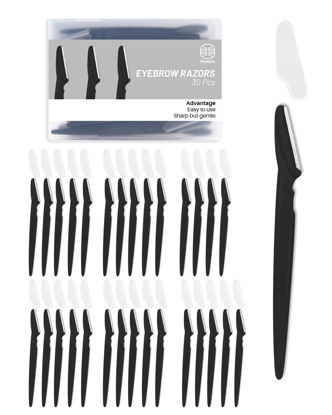 Picture of MoHern Dermaplaning Tool for Face, 30 Pcs Dermaplane Razor for Face, Multipurpose Face Razors for Women and Men, Black