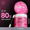 Picture of Teenitor Face Glitter, Pink Body Glitter Gel, Hair Glitter Gel, 80g/2.8oz Rave Glitter, Holographic Glitter for Face and Body