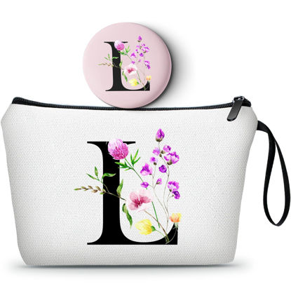 Picture of SEAMOON Women Gifts for Birthday,Womens Birthday Gifts,Teenage Girl Gifts,Sister Gifts,Friends Gifts,Makeup Bag,Bridesmaid Gifts,Make Up Bags with Mirror,Christmas Gifts,L
