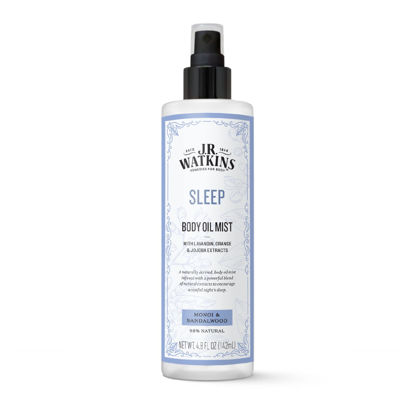 Picture of J.R. Watkins Sleep Body Oil Mist, Hydrates Skin and Encourages Restful Sleep, Natural Monoi & Sandalwood, 4.8 oz