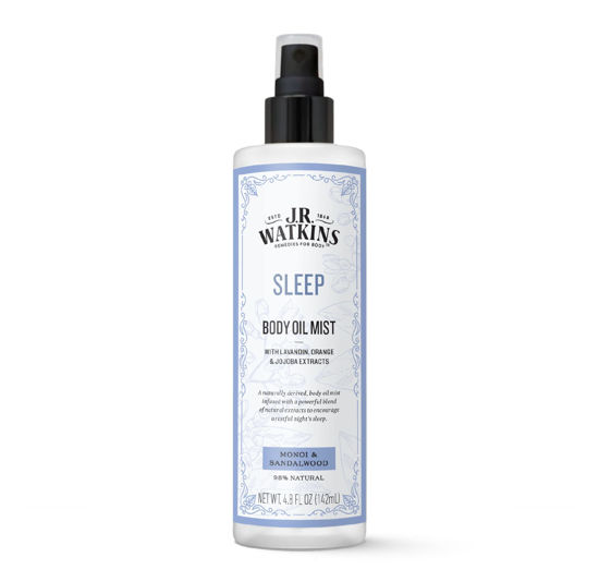 Picture of J.R. Watkins Sleep Body Oil Mist, Hydrates Skin and Encourages Restful Sleep, Natural Monoi & Sandalwood, 4.8 oz