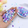 Picture of Briskbloom 60g Mix Flatback Pearls and Flatback Rhinestones for Crafts, 2mm-10mm Pearl Rhinestones for Nails Face Art Tumblers, Mix Rhinestones and Pearls, with Tweezers Wax Pen, Pink|Purple|White