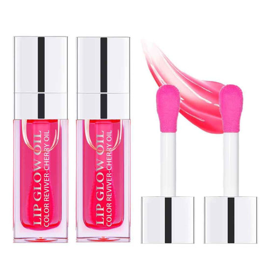 Picture of Hydrating Lip Glow Oil, Plumping Lip Oil, Tinted Lip Balm Lip Care, Transparent Toot Lip Oil, Moisturizing Lip Gloss, Non-Sticky Long Lasting Lip Oil Gloss, Lip Plumper Gloss