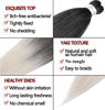 Picture of Pre-stretched Braiding Hair 20" 8 Packs Easy Braids Hot Water Setting Synthetic Fiber Crochet Braiding Hair Ombre Black to Gray (20inch,#1B/Silver)