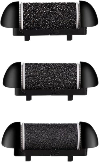 Picture of Extra Coarse 3 Refill Rollers for Electric Feet Callus Remover BK-506, Replacement Rollers Heads Foot Care Pedicure Tools 3 Pack- 1 Extra Coarse, 1 Regular Coarse, 1 Gentle Coarse Refill Rollers