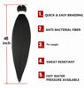 Picture of Pre Stretched Braiding Hair Natural Black Long Braid 48 Inch 8 Packs Braiding Hair Extensions Professional Synthetic Fiber Crochet Twist Braids(48inch,#1B)