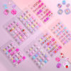 Picture of 168Pcs Kids Press on Nails for Little Girls, Shynek Children Square Fake Nails for Kids Pre Glue Stickers Nails Full Cover Short Acrylic Nails Set Gifts for Girls Nail Art Decoration