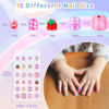 Picture of 168Pcs Kids Press on Nails for Little Girls, Shynek Children Square Fake Nails for Kids Pre Glue Stickers Nails Full Cover Short Acrylic Nails Set Gifts for Girls Nail Art Decoration