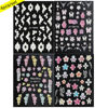 Picture of Fcozpjk Flowers Nail Stickers 4 Sheets 5D Embossed Floral Nail Decals, Summer Neon Nail Design, 3D Acrylic Engraved Hibiscus Flowers Rose Butterfly Stickers for Nail Art Pegatinas Uñas