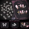 Picture of 40Pcs 3D Butterfly Nail Charms, Silver Shiny Luxury Gems, Crystal Diamond Jewels Studs with Rhinestones for Nail Design, Nail Art Decoration Set for Acrylic Nails